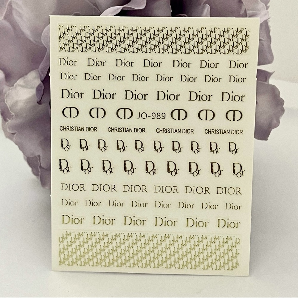 Luxury Designer Logo Fingernail Art Stickers